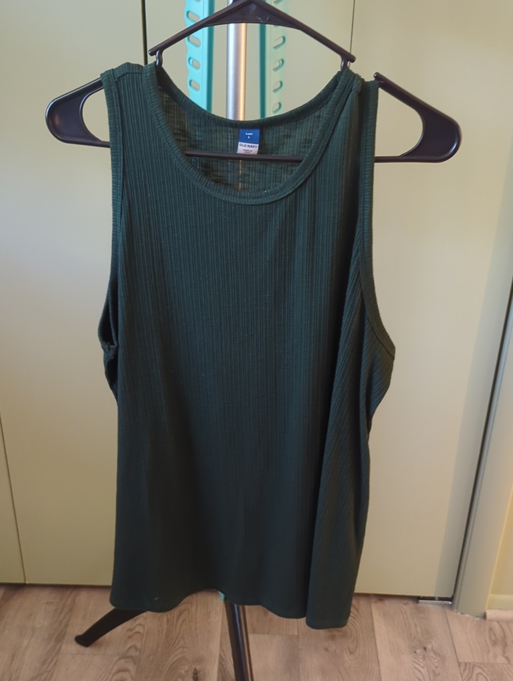 Old Navy Dark Green Ribbed Tank Top